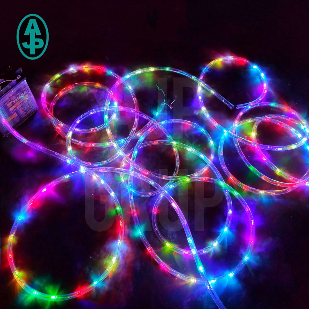 Lampu odong odong lampu hias led 3 warna selang lampu hias dc 3 warna (harga 1 meter)