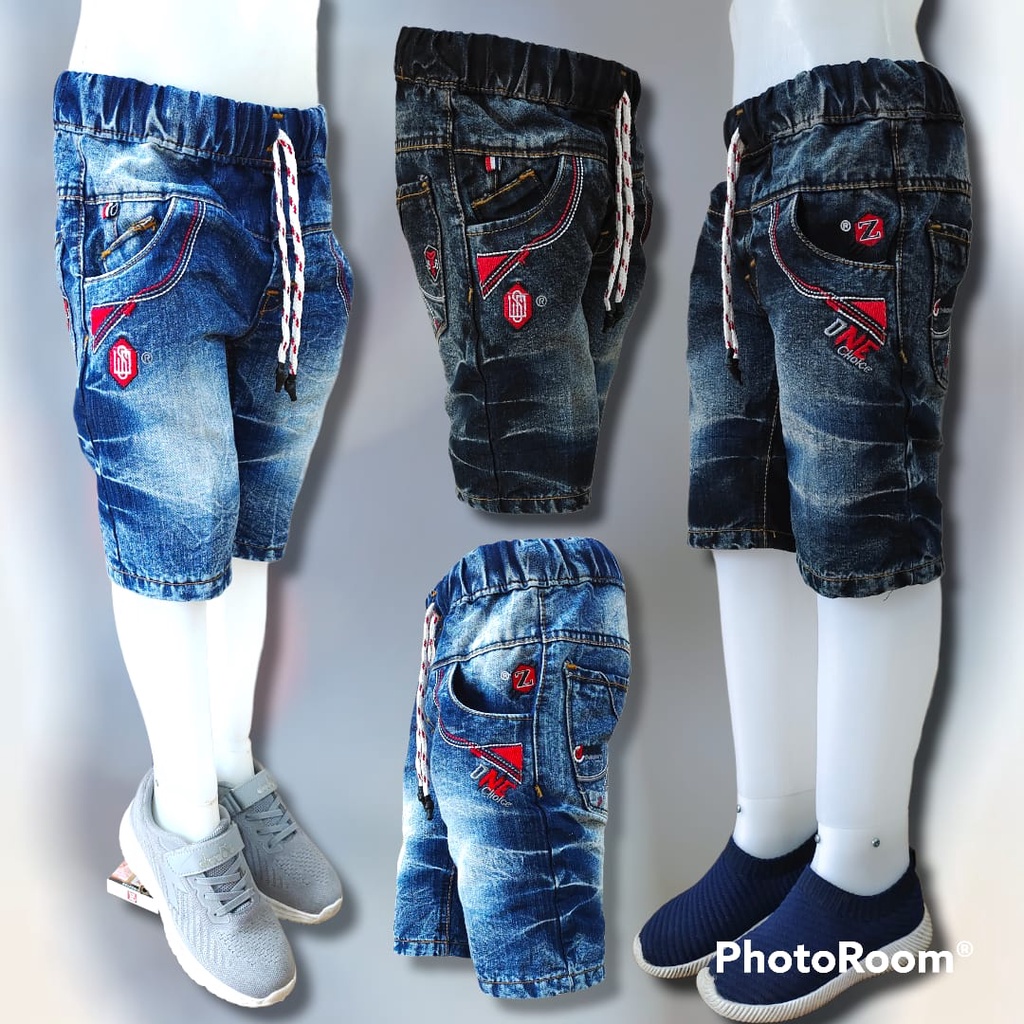 Celana Pendek Anak Laki Usia 3 - 12 Tahun Jeans/Jins/Lepis/Levis Polos Keren Trendy Kekinian Anak La
