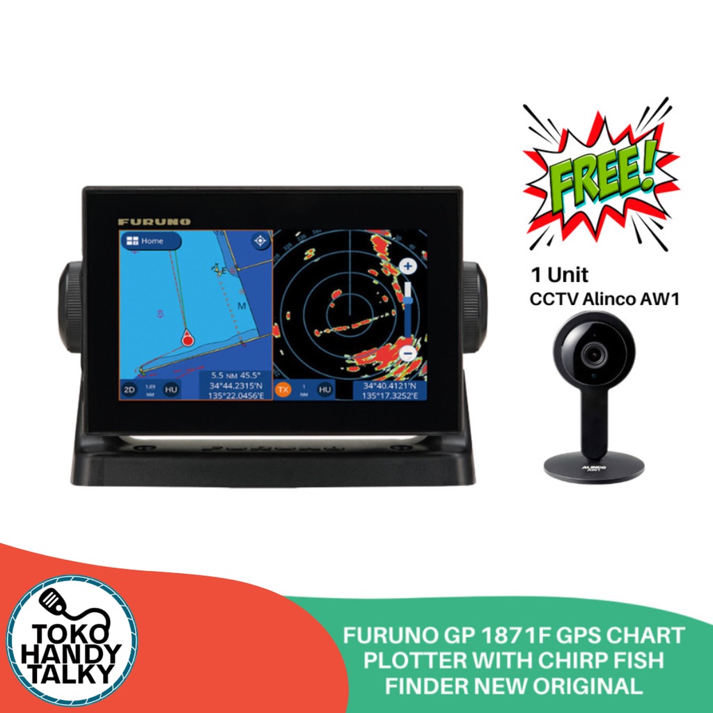 FURUNO GP 1871F GPS CHART PLOTTER WITH CHIRP FISH FINDER NEW ORIGINAL GARANSI RESMI