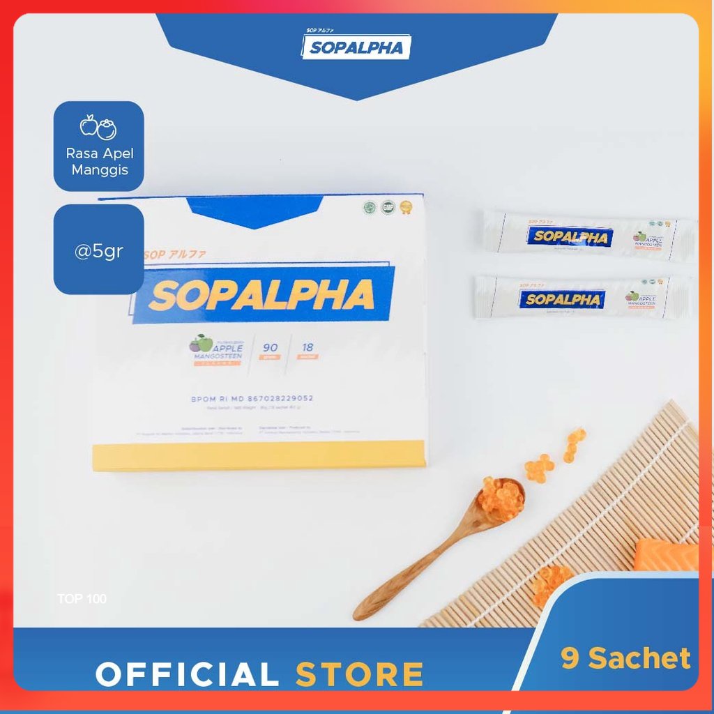 SOPALPHA - Rasa Apel Manggis 9 Sachet BPOM HALAL DANISGINA KALIMANTAN