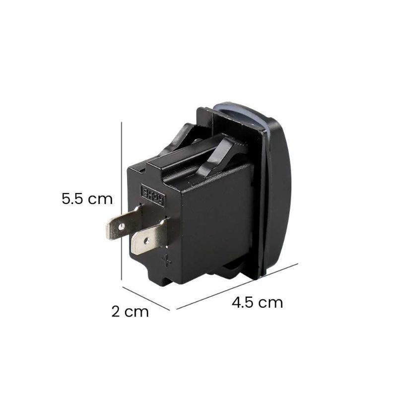 USB Charger Motor 2 Port DC 12-24V Alat charger Hp Motor