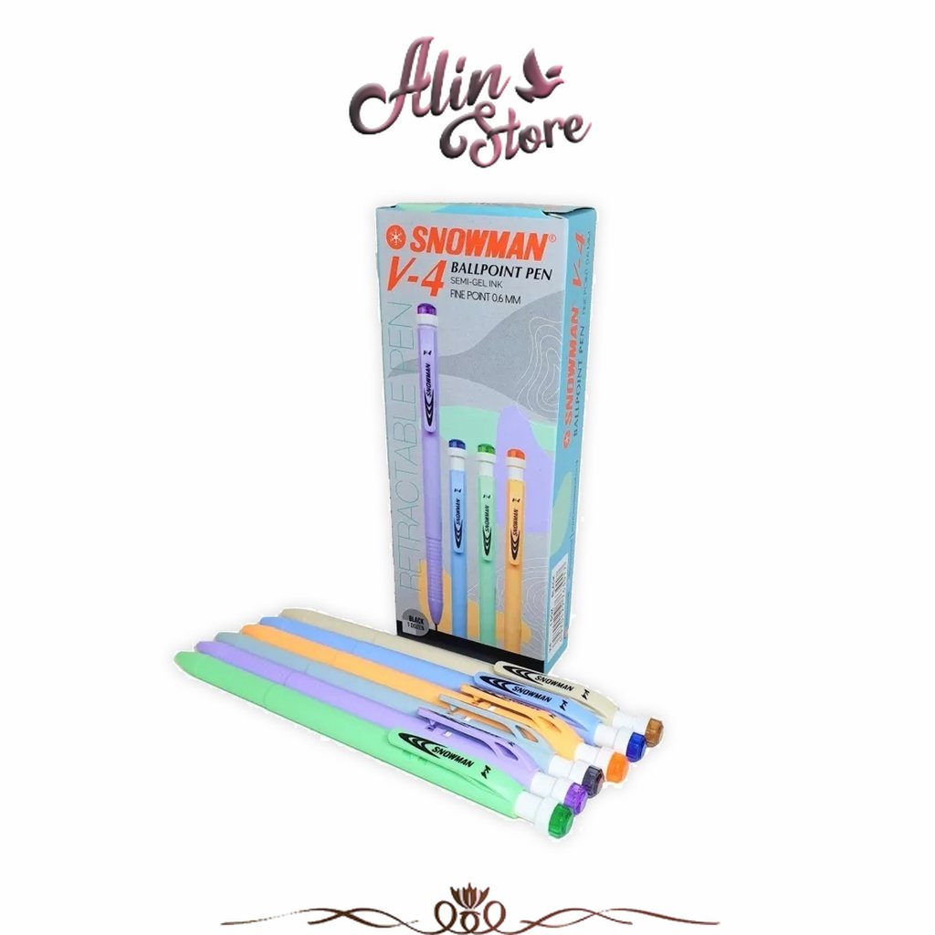 

Pulpen Hitam 0,6 mm V - 4 Snowman