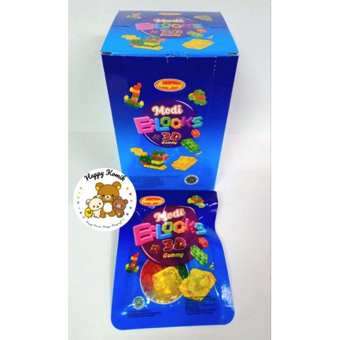 

Permen Cemilan Snack Modi Jelly Yupi Block Blok Balok 3D Mainan Anak Murah (isi 12 pcs)