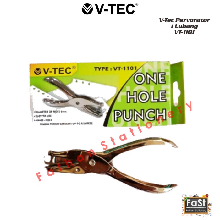 

Dijual Pembolong Kertas Satu Lubang / One Hole Punch V-Tec (Vt-1101) Hemat