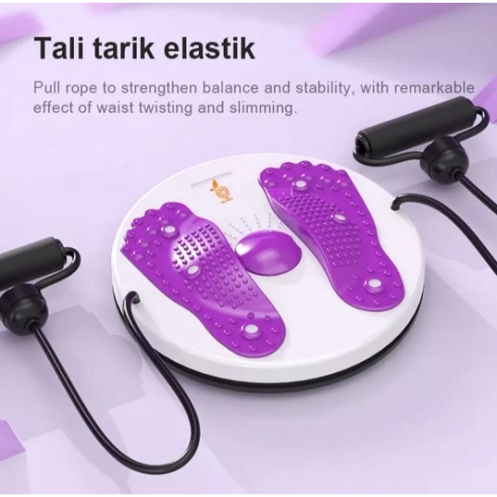 Magnetic Trimmer Jogging Body Plate Dilengkapi Dengan Tali Waist Twisting Alat Putar Pinggang