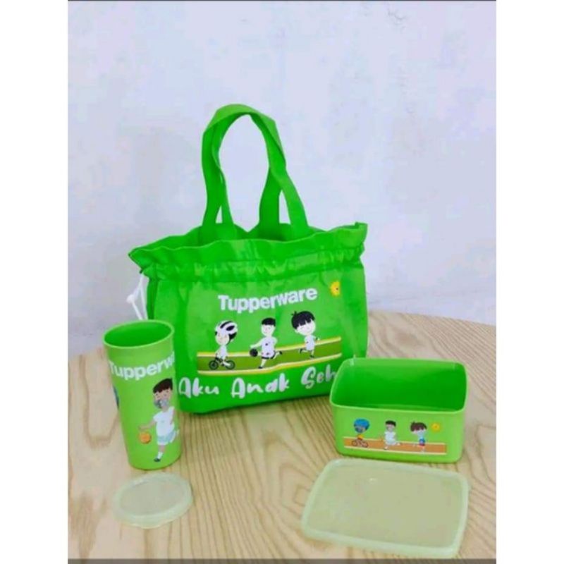 Paket bekal aku anak sehat hijau atau pink