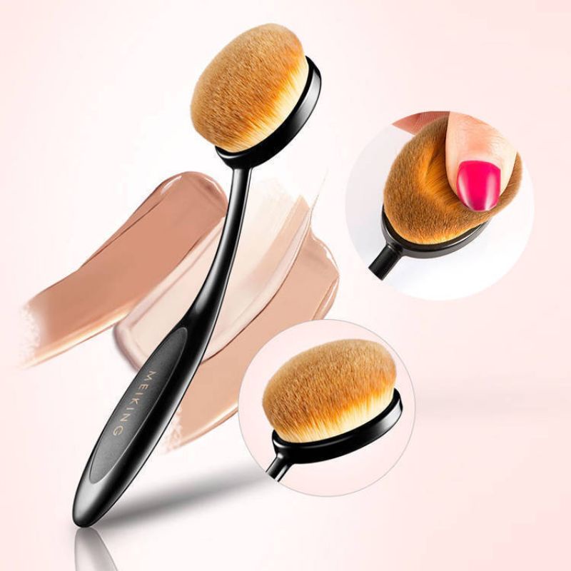 Oval Brush Fondation Kuas Make up Flat Blanding Beauty Brush Fondation BB Cream Kecantikan Wanita Murah