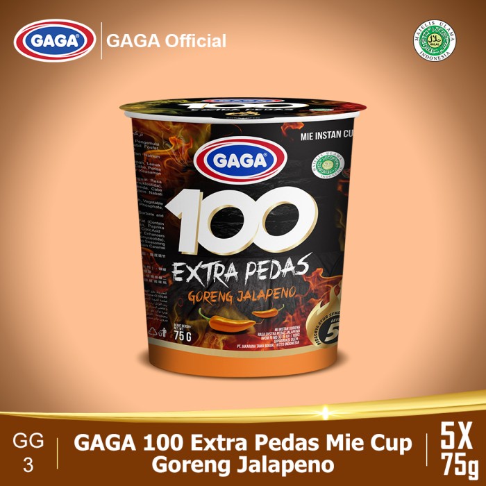 

PROMO [PM] GAGA 100 Extra Pedas Mie Cup Goreng 5 pcs (GG3)