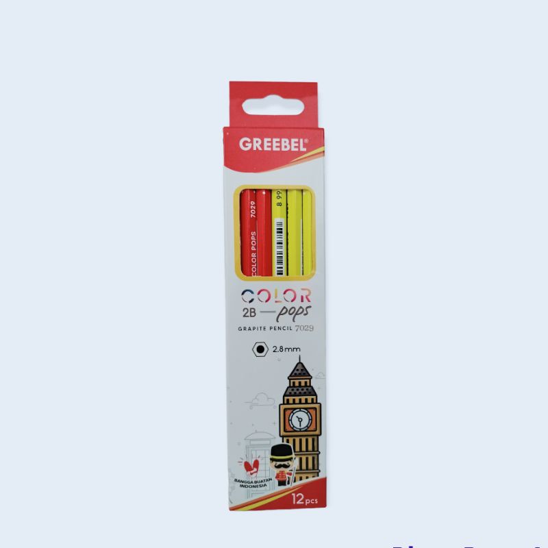 

Pensil 2B Greebel color pop 12 pcs