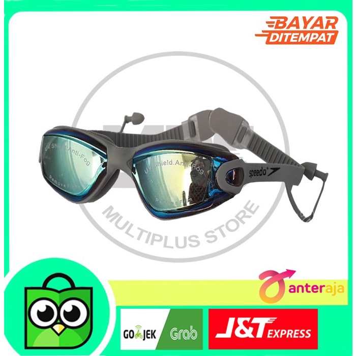 Kacamata Renang KACAMATA RENANG DEWASA SPEEDO LX - 866 GOOGLES MIRROR - ABU ABU(Q5J5) Kacamata Renan