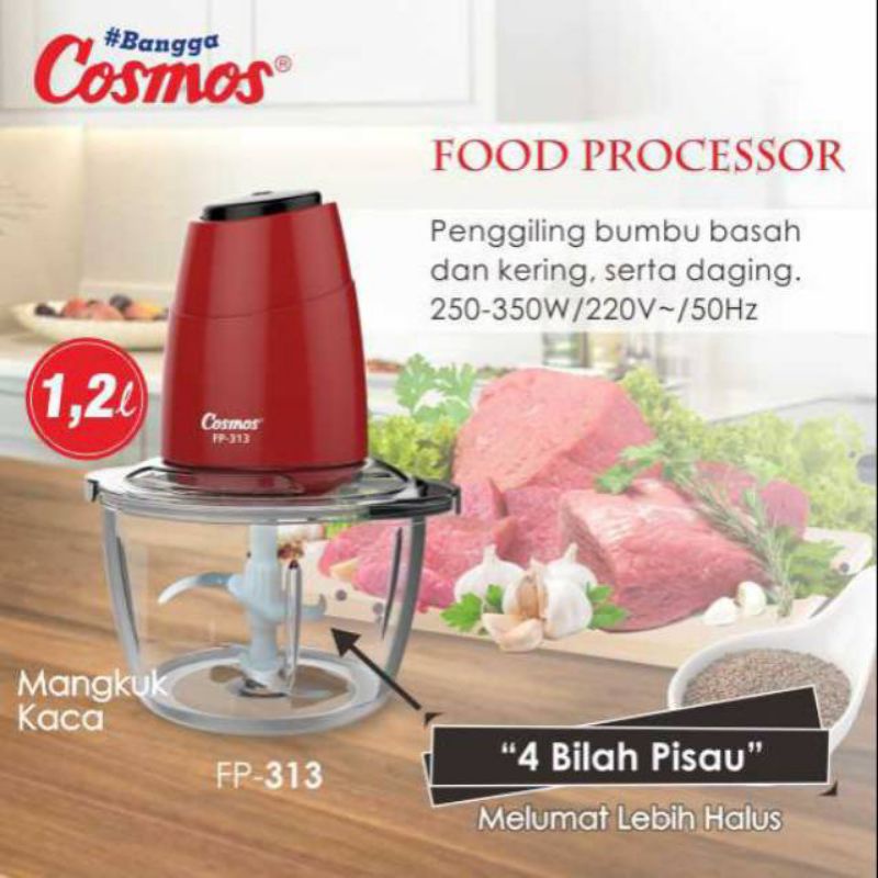 FOOD PROCESSOR COSMOS FP313/ CHOPPER COSMOS FP313/ PELUMAT BUMBU DAGING COSMOS FP 313