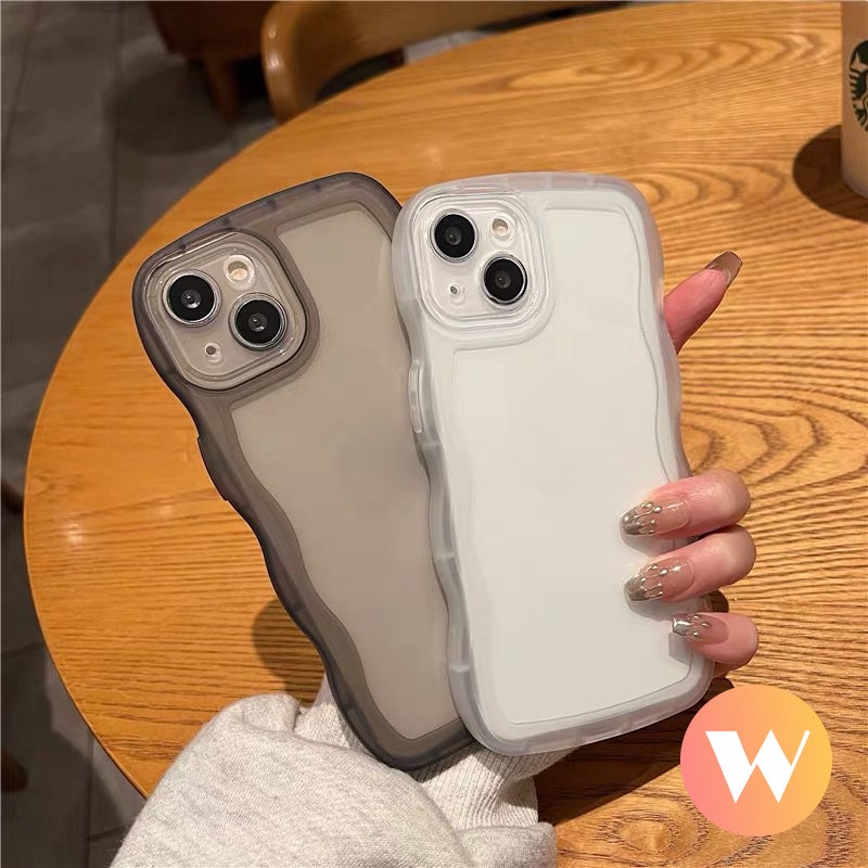 Soft Tpu Simple Bening Casing Ponsel Realme C35 C25Y C25 C25s C15 10 C12 C20A C20 C1 C21Y C20A C11 Realme 5 6i 5i 5s C11 2021 C3 Transparan Mewah Bingkai Bergelombang Shockproof Back Cover