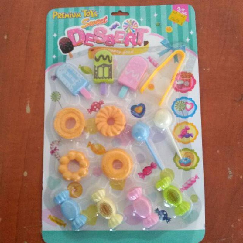 Sweet Dessert Permen & Es Cream Set_Mainan  donat permen_mainan anak