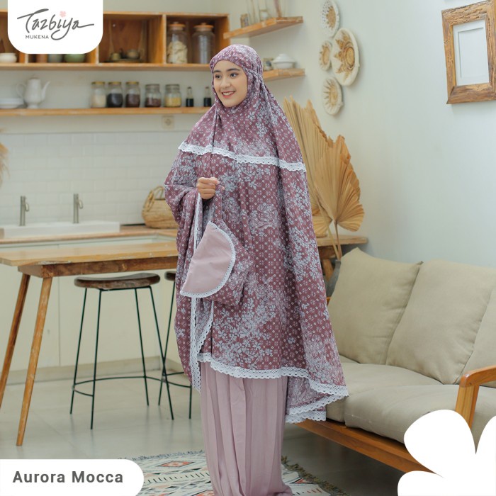 

MUKENA TAZBIYA AURORA SERIES ALLSIZE - MOCCA