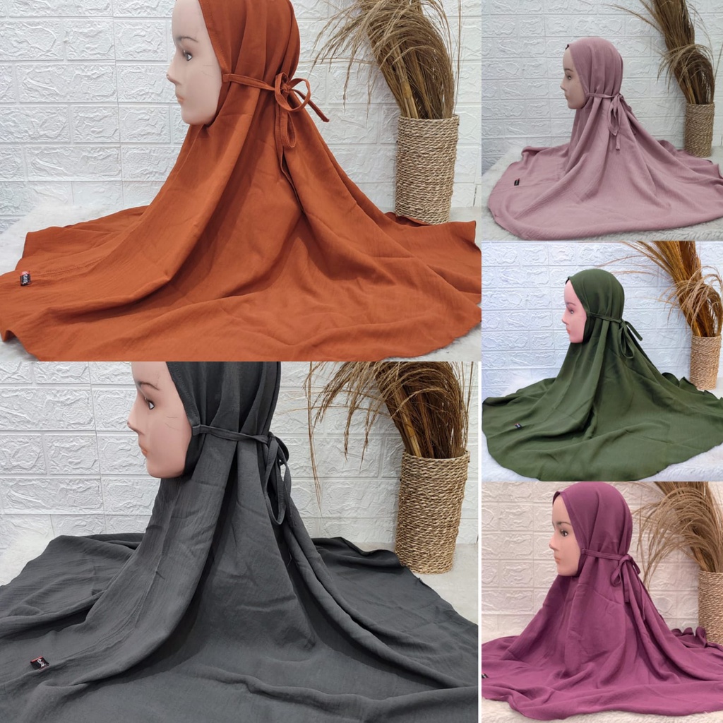 Bergo Crinkle Airflow Bergo Crinkle Anti Kusut Bergo Crincle Airflow premium