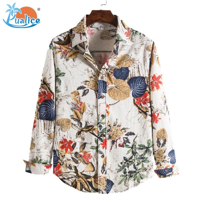 KEMEJA PRIA Kemeja Pria - Kemeja Pria Lengan Panjang - Kemeja Retro Vintage O68 - XL TERLARIS JUMBO 