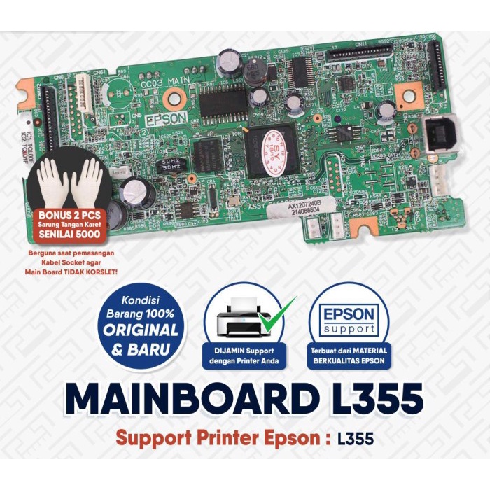 Main Mainboard Original Printer Epson L355