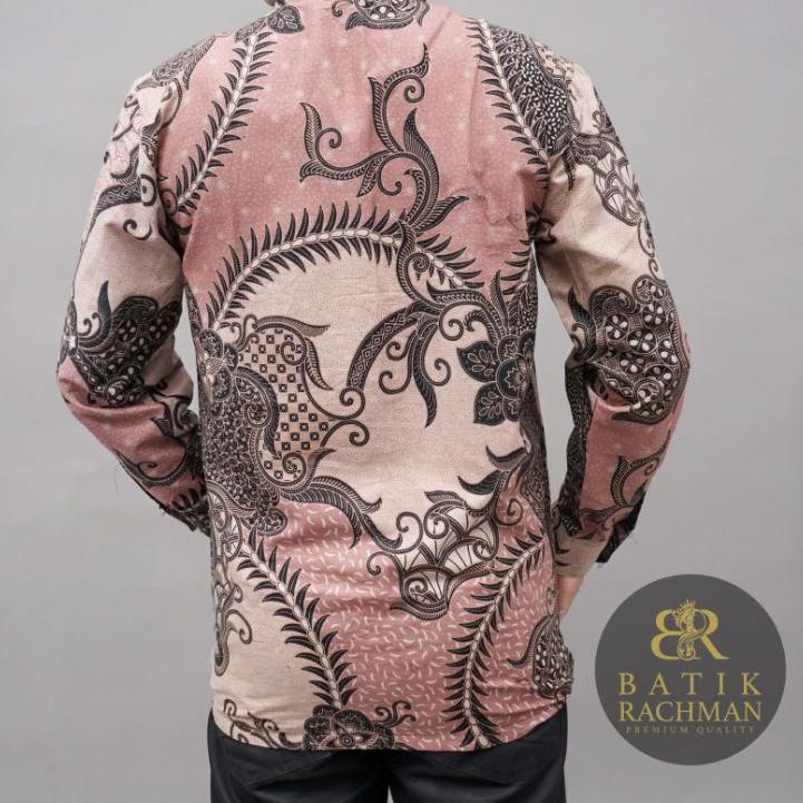 Baju Atasan Kemeja Kameja Batik Pekalongan Pria Cowok L Laki Lengan Panjang Premium Modern Murah Ori