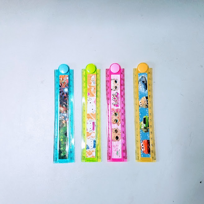 

Mistar Lipat Mika 15cm Fancy @32 Pak (Penggaris, Busur Derajat, & Stensil)