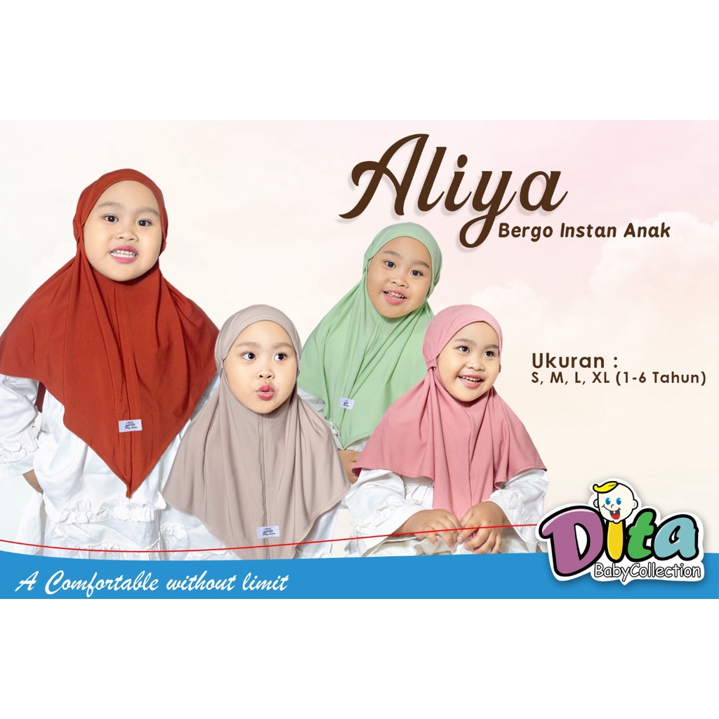 Bergo Anak Hijab Anak Perempuan hijau Bergo anak murah bergo anak Bergo aliya  jilbab instan anak pasmina anak jilbab bayi jilbab bego bayi pasmina instan