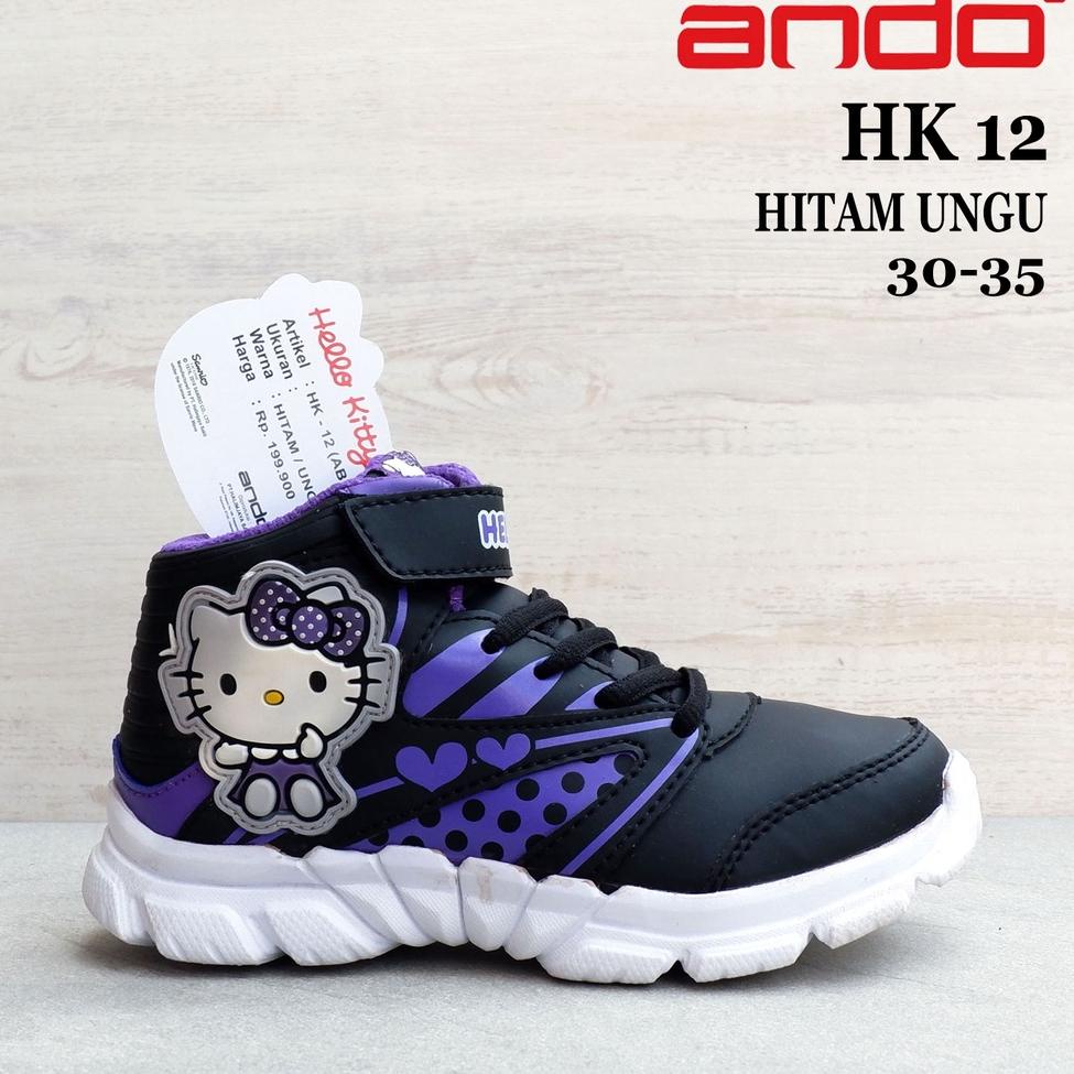 Sepatu ando hello kitty - HK 12 & HK 13 - size 30-35 - sepatu sekolah anak perempuan - sepatu sekola