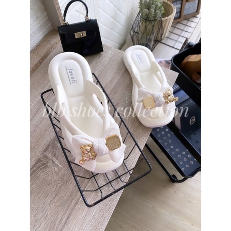 SANDAL JEPIT WANITA IMPORT SANDAL JELLY WANITA MOTIF PITA CANTIK KEKINIAN SENDAL WANITA EMPUK MODEL KOREA