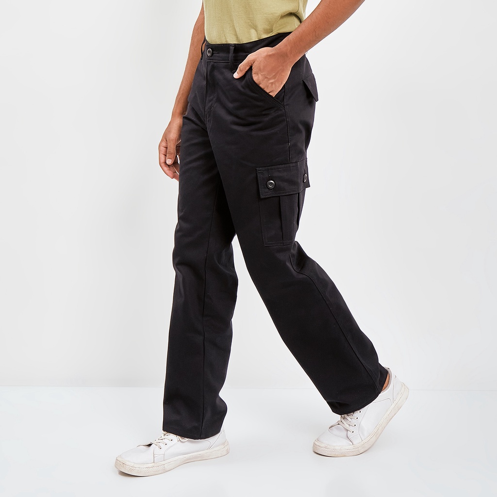 Pluviophile - Long Cargopants celana cargo panjang reguler - Black