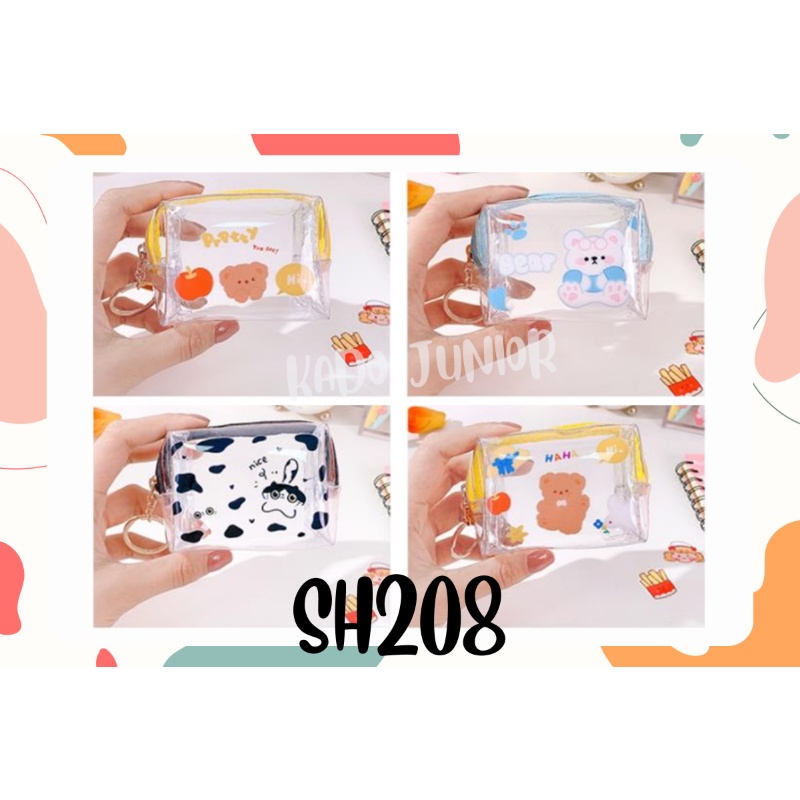 KJ DOMPET KOIN LUCU MURAH DOMPET MINI TRANSPARAN KOIN SH208