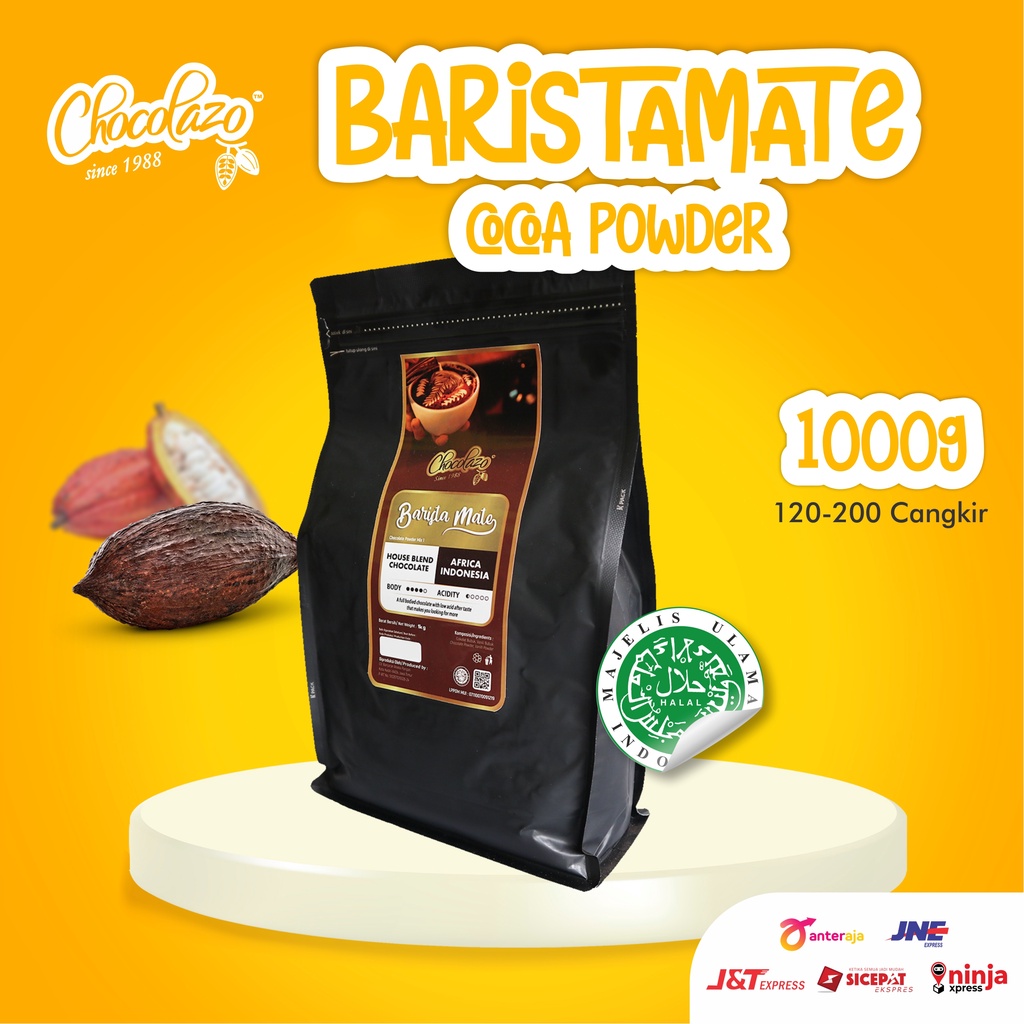 

Coklat Bubuk Murni (100%) 1KG Baristamate Cocoa Powder Chocolazo