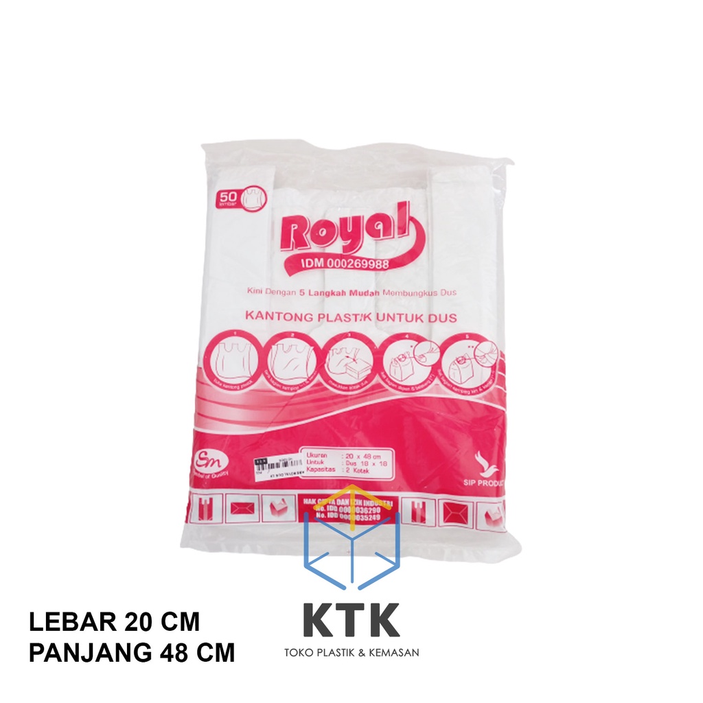 Kantong Kresek Royal Untuk Dus 18 / R8 ; Plastik HD Kotak Makan Motif
