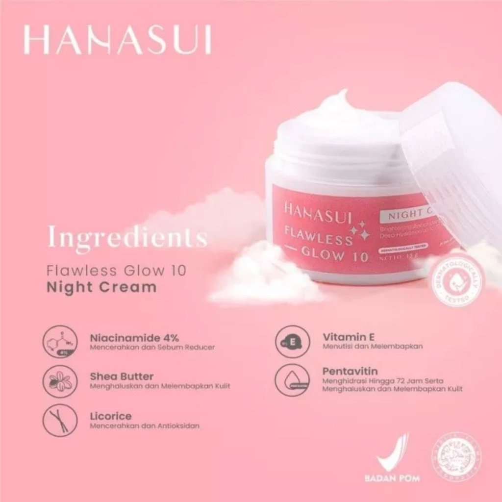 Hanasui Flawless Glow 10 Night Cream