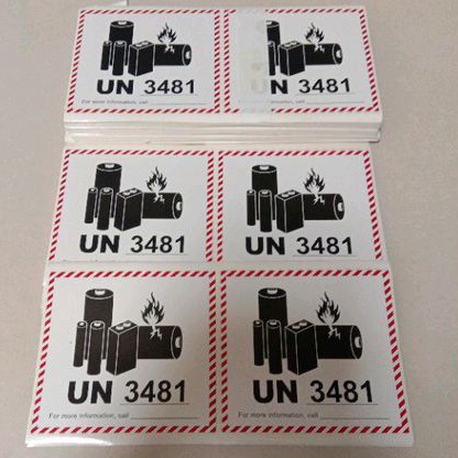 

Stiker UN3481 Lithium Ion Battery Label / Label Pengiriman Baterai