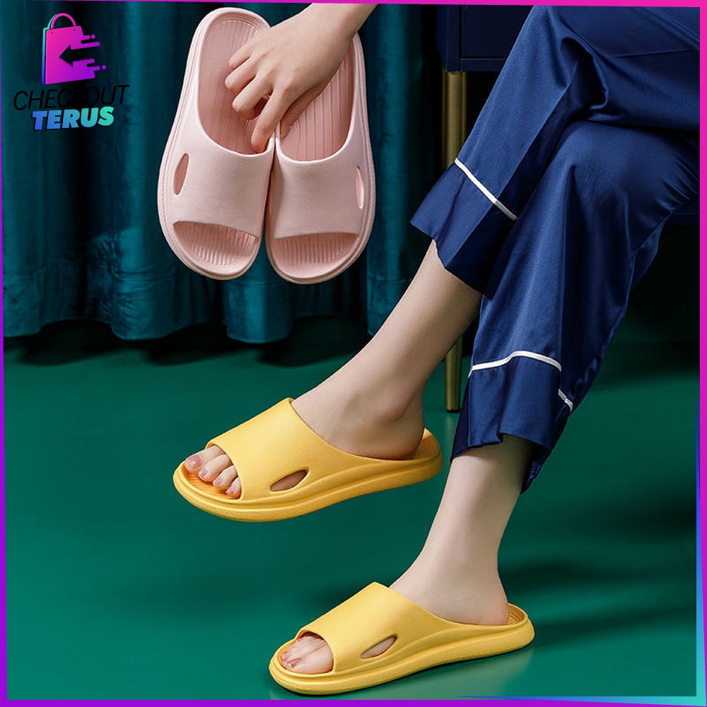 CT S53  Sandal Rumah Slipper Wanita Selop EVA Empuk Slip On Jelly Sandals Unisex Slip On Kamar Mandi Rumahan