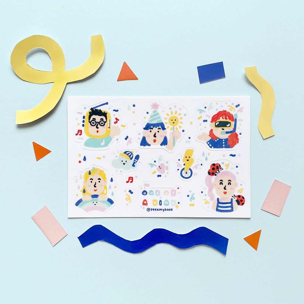 

Stiker Peekmybook One of a Kind / Deco Sticker / Stiker Journaling / Deco Stiker Bujo / Stiker Planner