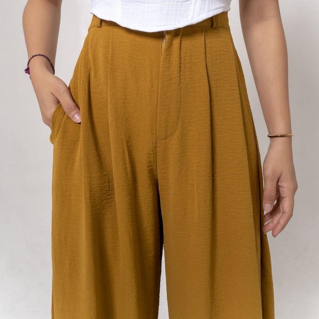 LOOSE PANTS TREASURE CRINCLE HIGHWAIST - THOFU HAIGHWAIST