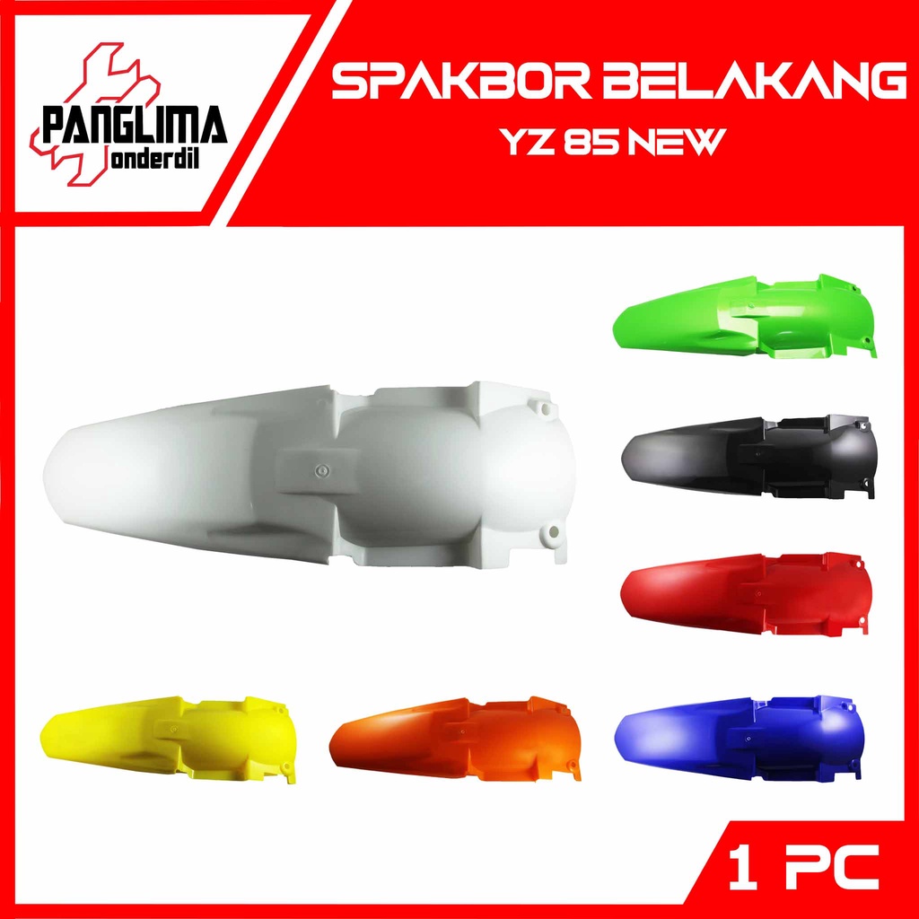 Spakbor Belakang Yamaha YZ 85-YZ85 New Spakboard-Slebor-Spak Bor-Board-Cecepet-Buntut-Sayap-Fender Warna Hitam-Putih-Merah-Biru-Kuning-Hijau-Orange