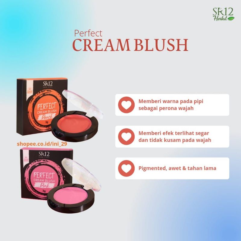 Perfect Cream Blush SR12 - Blush On Perona Pipi