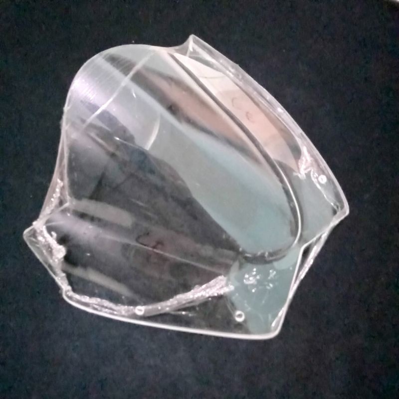 Visor kepala lampu depan motor Suzuki Satria Fu 150 facelift 2013-2014 transparan bening