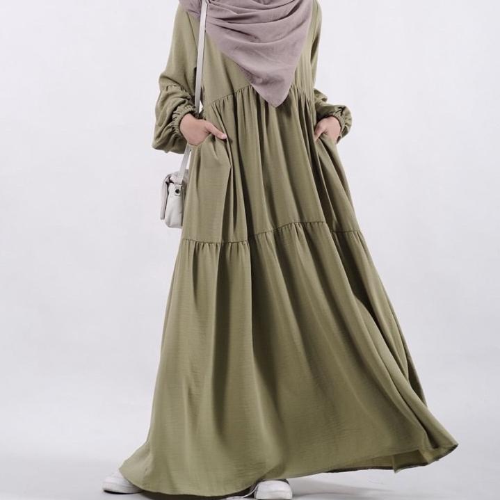 Terlaris Milly Dress by Ash_shofwa.id-gamis rayon- gamis terbaru