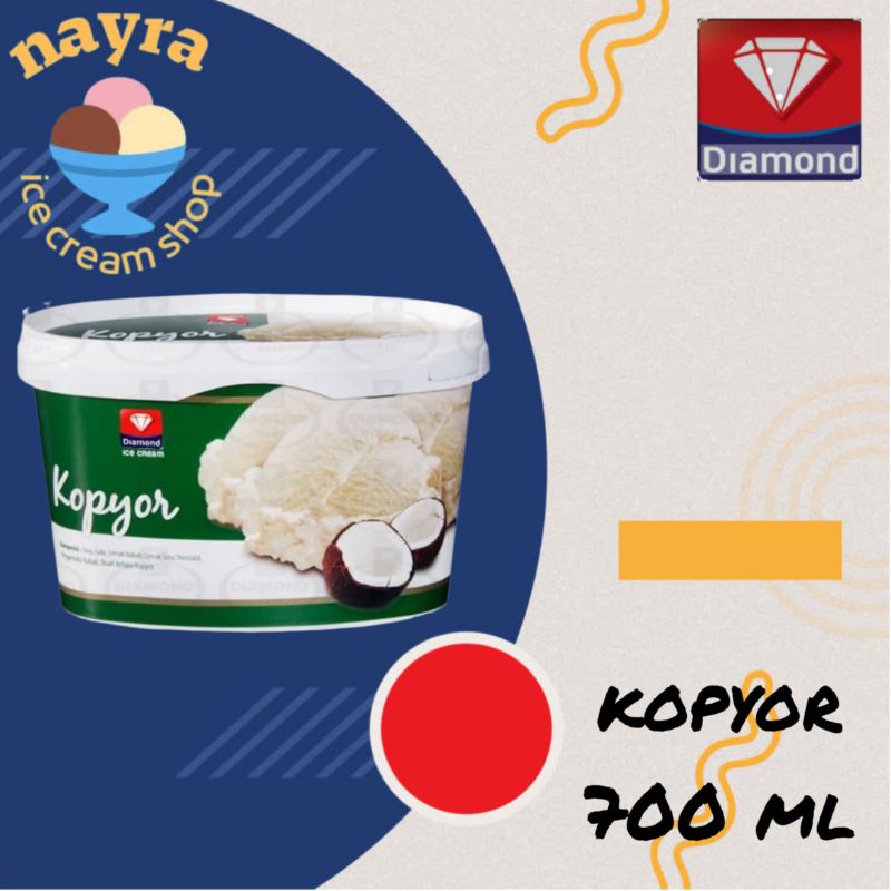 

Diamond ice cream kopyor 700ml