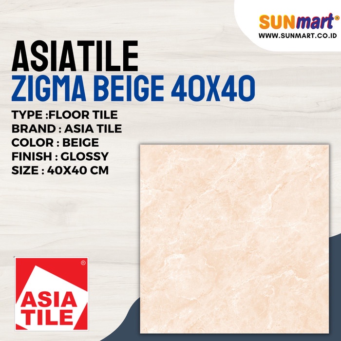 ASIA TILE ZIGMA CREAM 40X40