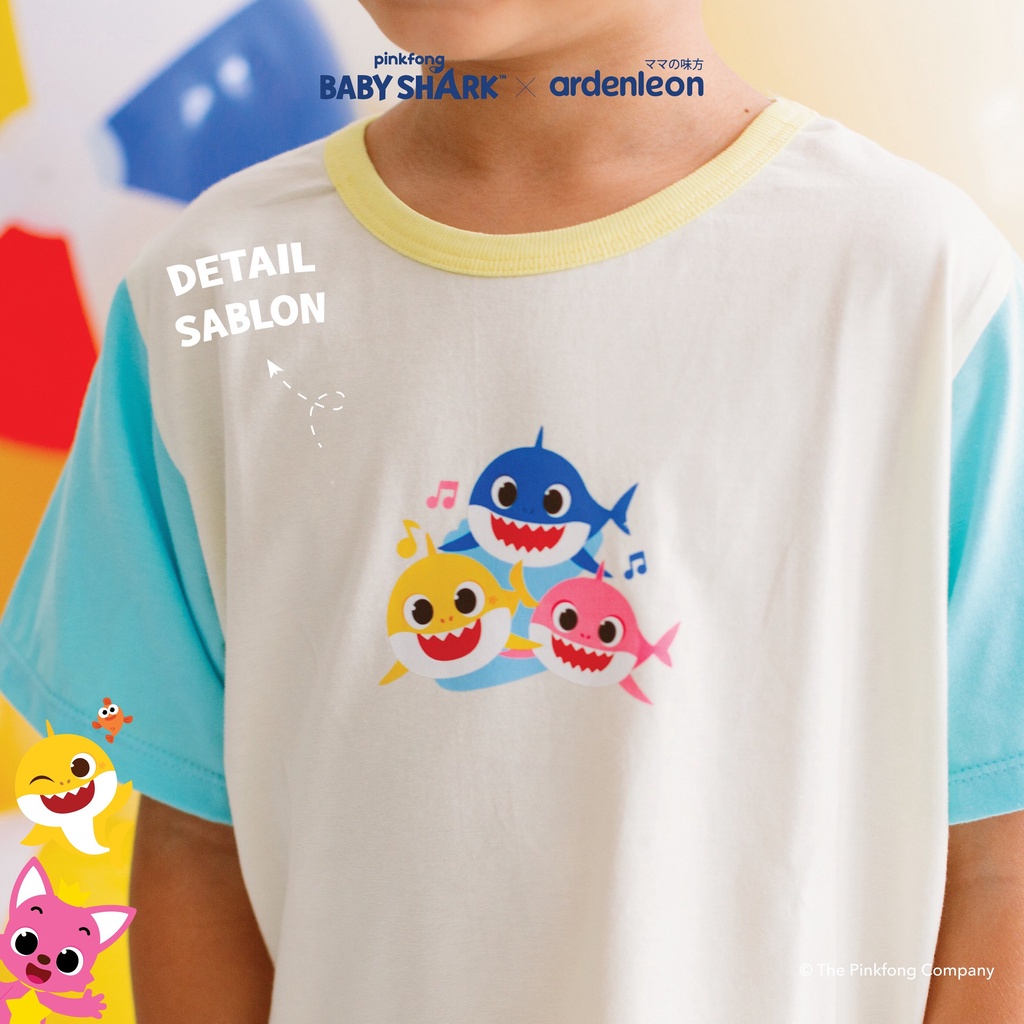 Baju Bayi Setelan Pendek Anak Ardenleon Pinkfong Baby Shark Short Playset