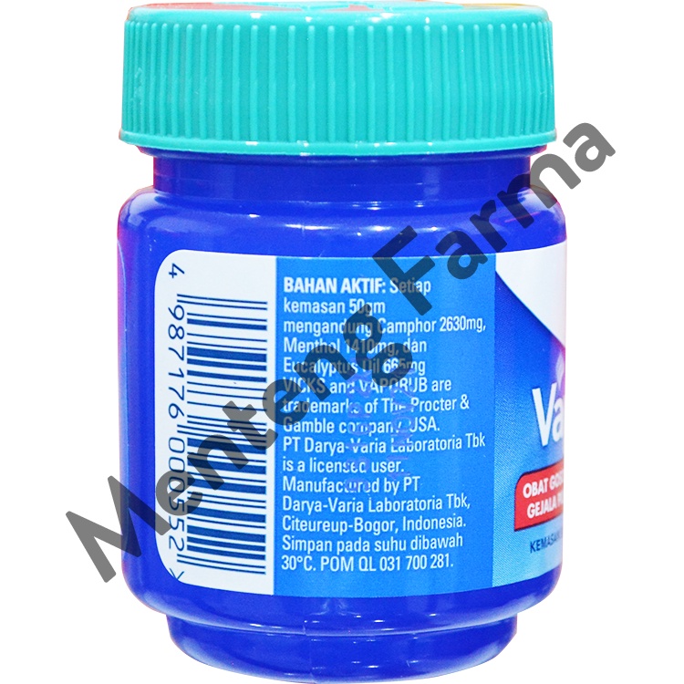 Vicks VapoRub 50 Gr - Balsem Pelega Pernafasan &amp; Hidung Tersumbat