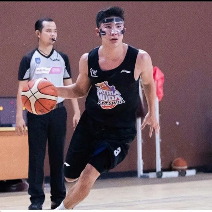 jersey basket satria muda pertamina / jersey pria/wanita bolak-balik