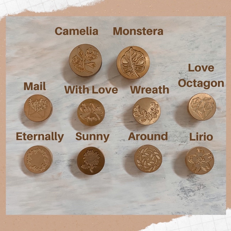 

(SALE) HEad stamp, stempel kepala kuningan seal wax tanpa gagang kayu harga per pcs