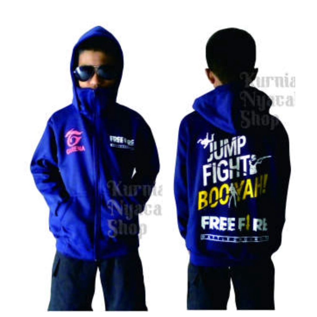 promo jaket free fire gratis aksesories \ free fire eagle hoodie anak berhadiah 1 buah aksesories