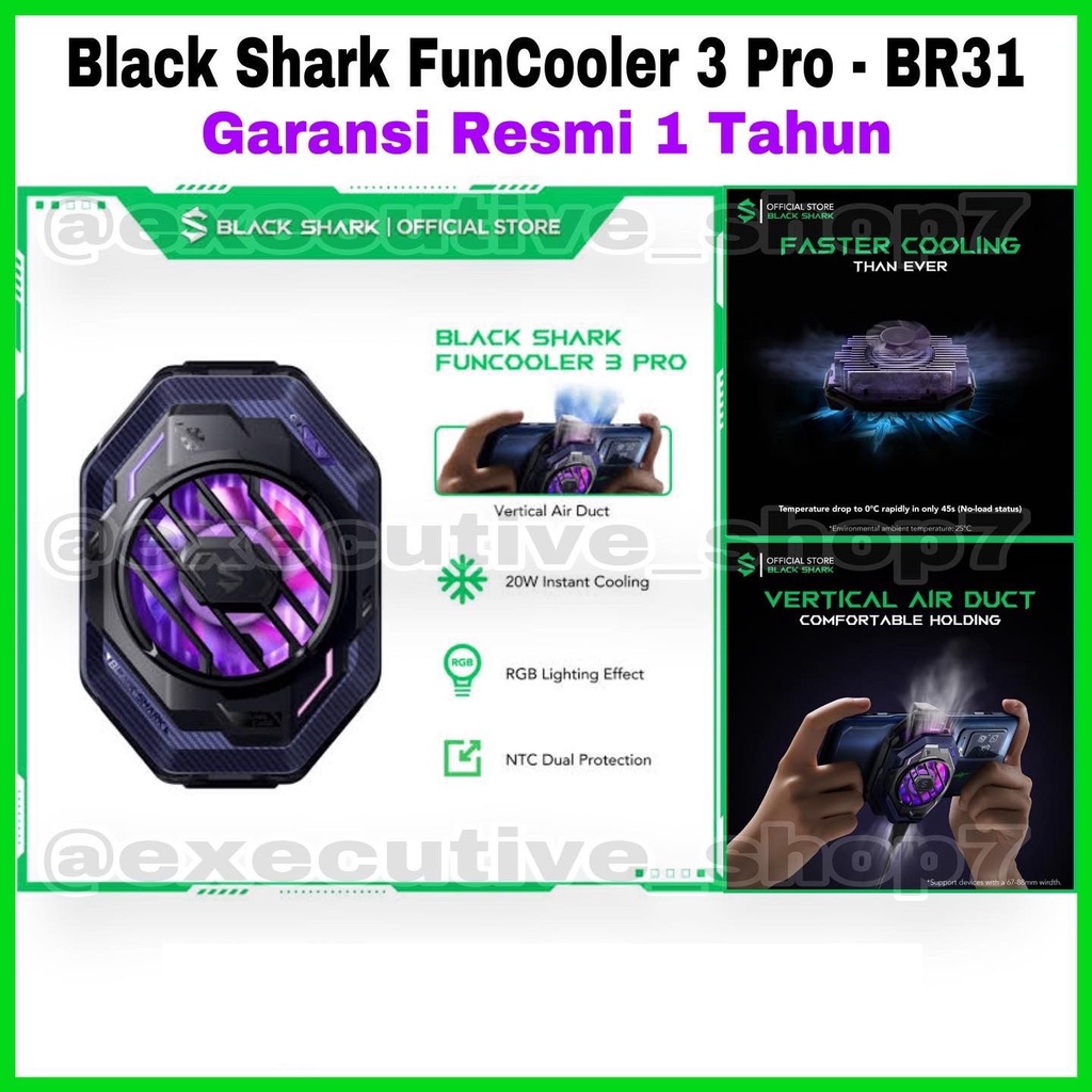 Black Shark FunCooler 3 Pro - BR31 Garansi Resmi 1 Tahun
