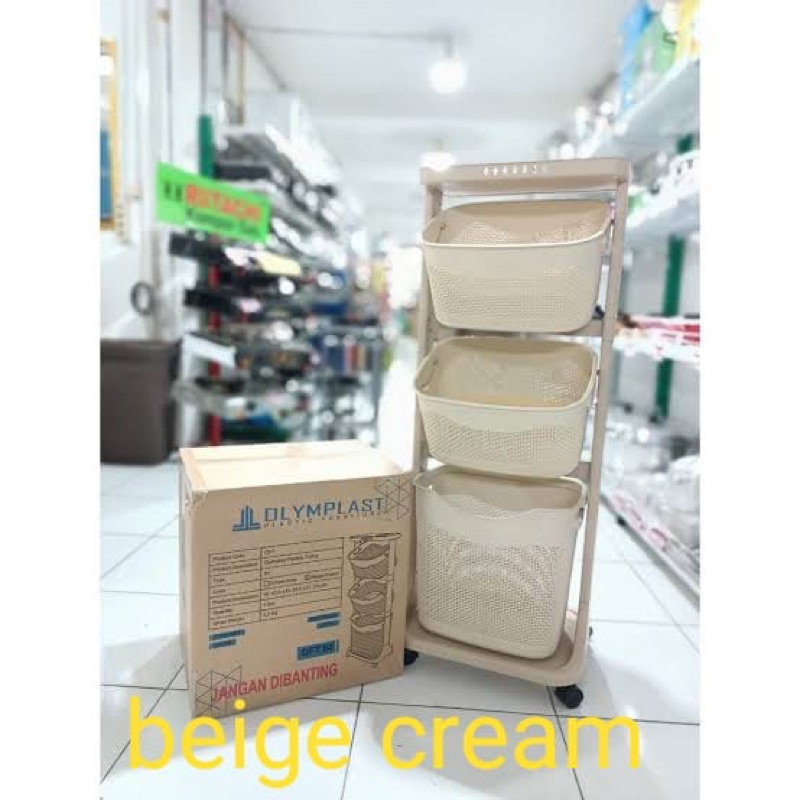 OFT RODA RAK KERANJANG SUSUN / FLEXIBLE TROLEY / LOUNDRY OLYMPLAST