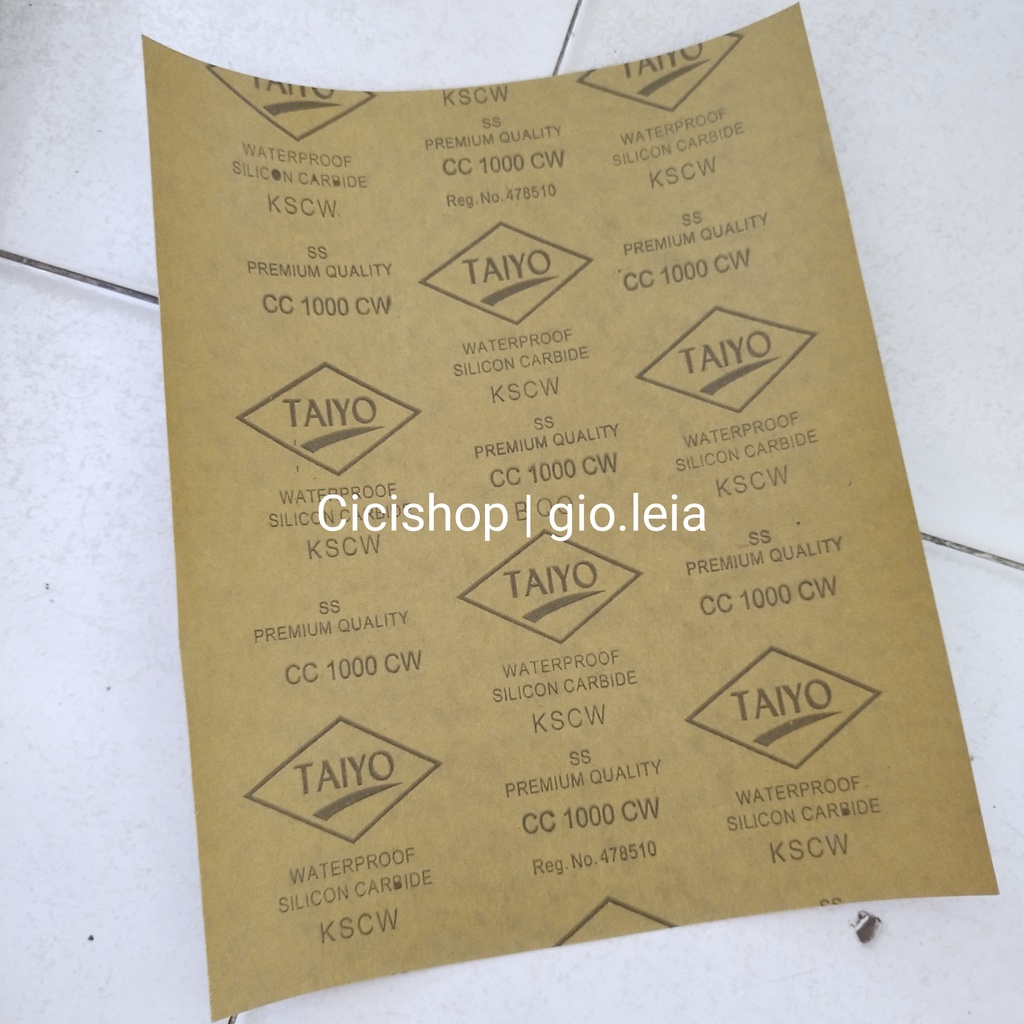 Amplas Taiyo nomor 1000 | kertas gosok no 1000 | amplas besi | kertas pasir