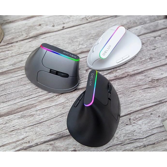 Delux M618C M618DB Dual Mode Bluetooth Wireless Vertical Mouse